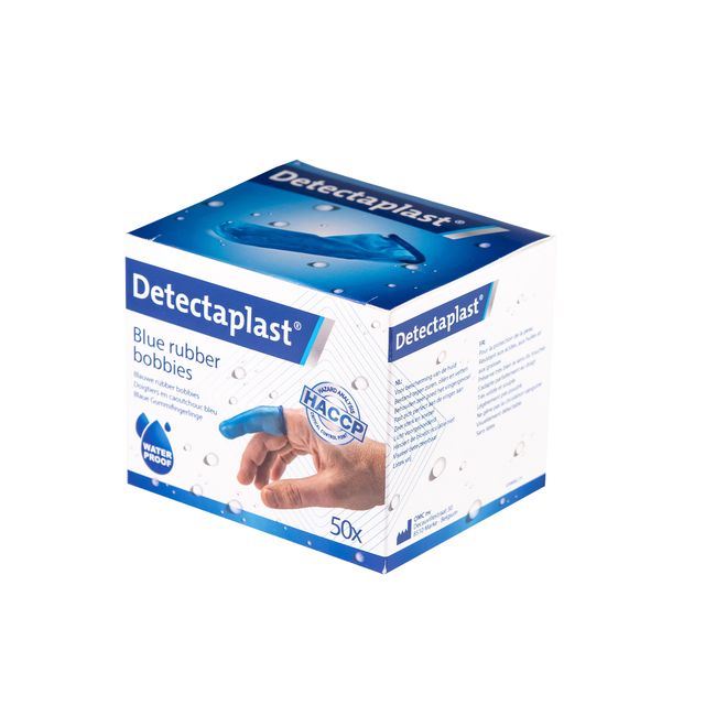 Detectaplast - Fingerlings caoutchouc bleu 50 pièces