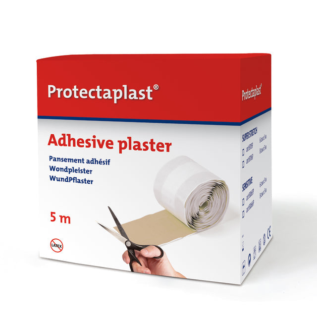 Protectaplast - Proteclast Elastic textielpleister, ft 6 cm x 5 m, op rol