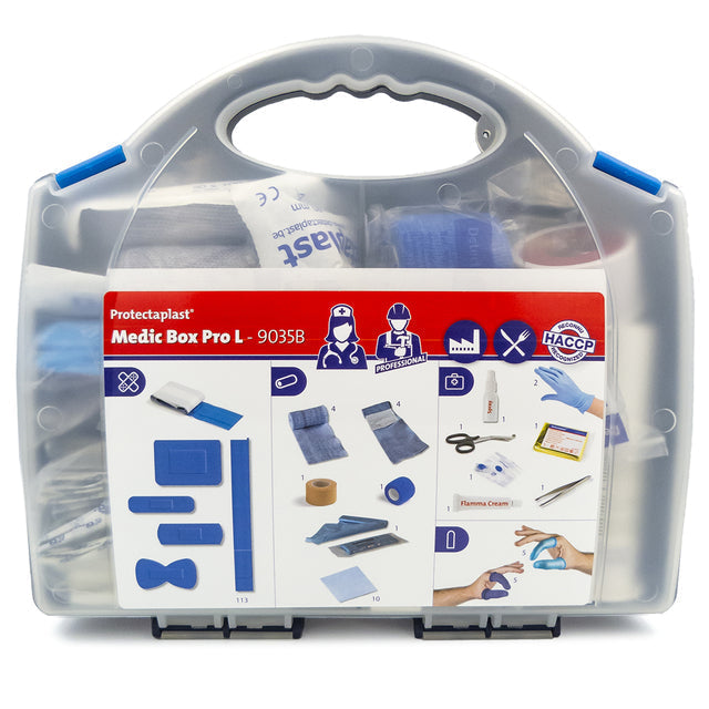 ProtectAPLAST - Proteclast ERSTE AID KEI MEDIC BOX Pro L, Inhalt von bis zu 10 Personen