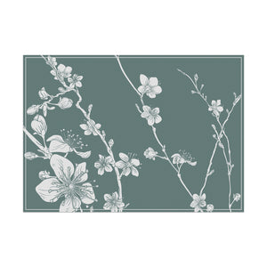 IEZZY traiteur et cate - Set de table fleur de cerisier japonais vert 6 pièces