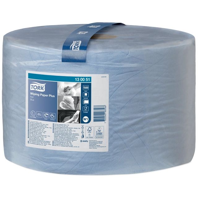 Tork - Poetspapier w1 premium 2laags blauw 130051