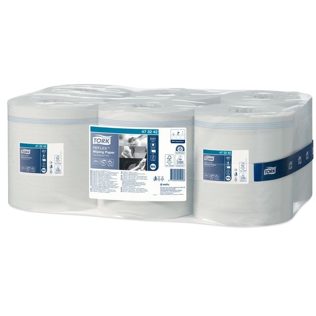 Tork - Papier nettoyant M4 Reflex Advanced 1 couche 857 feuilles blanc 473242