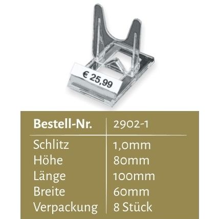 Klika - Schiebeständer transparent groß 8 Stück