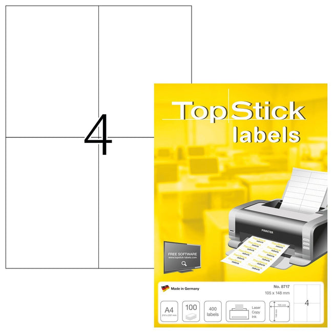 Bureau - Etiquettes Topstick 105x148mm 400 étiquettes