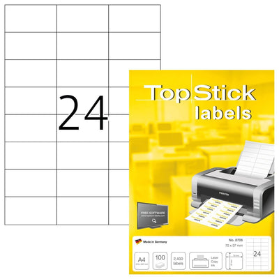 Bureau - Etiquettes Topstick 70x37mm 2400 étiquettes