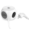 ACT - Multiprise 3 prises incluant 2x USB C/A 1,5 mètres blanc/gris