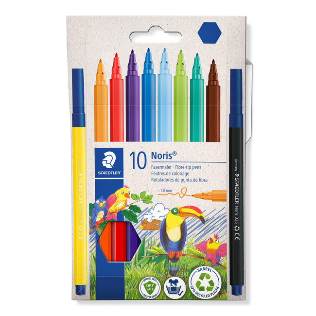 Staedtler - Marqueur de couleur Noris 326 étui carton 10 couleurs