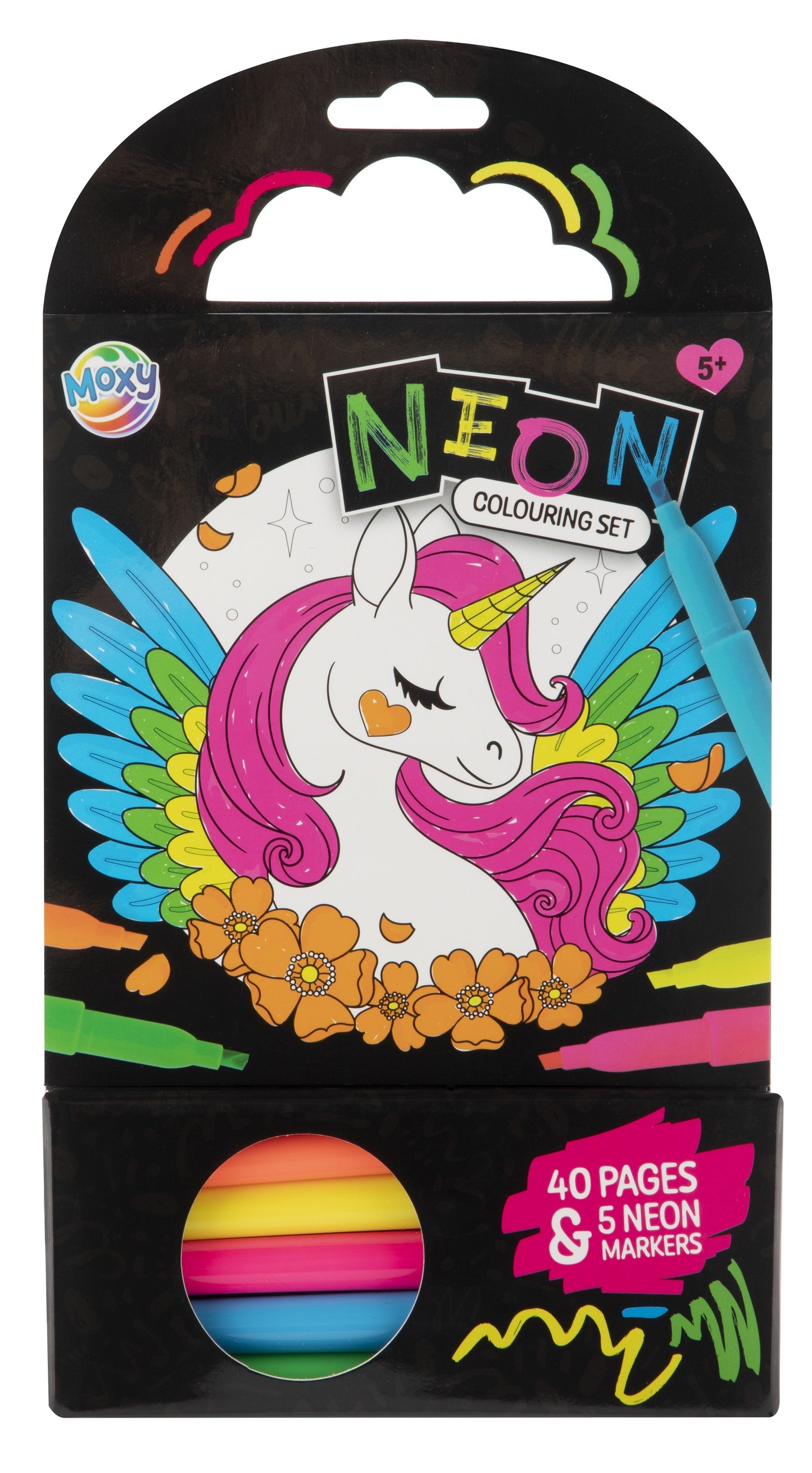 Bruna Office -  Colouring book 15x15 cm 40 sheets 5 neon markers