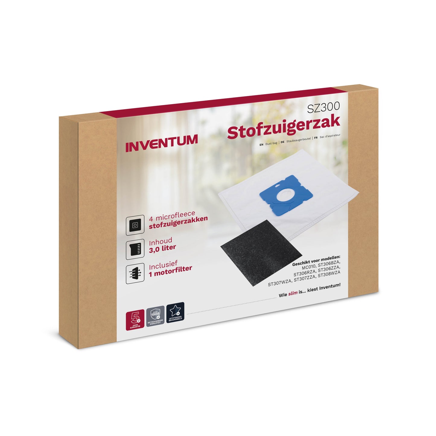 Inventum - Staubsaugerbeutel 3l Set 4 Beutel und Filter