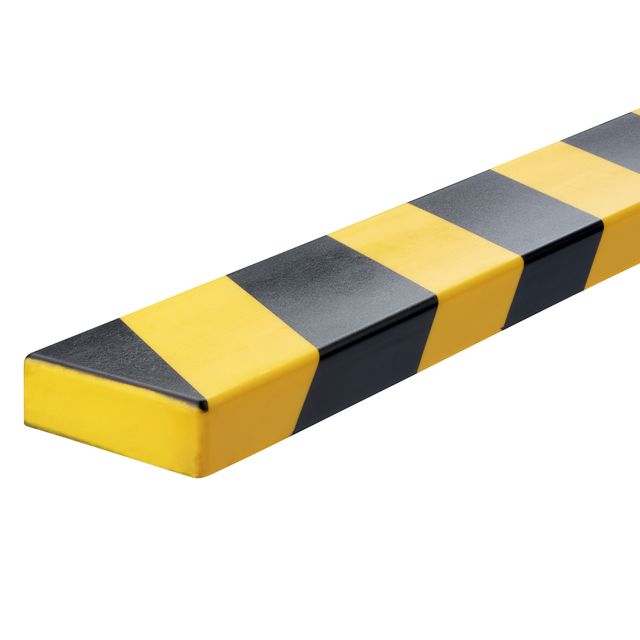 Durable -  Beschermingsprofiel S20 recht 1m geel zwart | 5 stuks