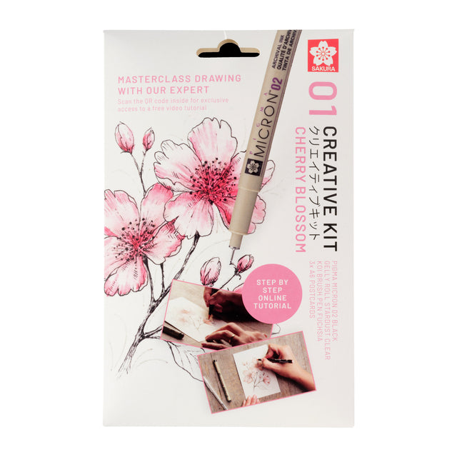 Sakura -  Tekenset creative kit cherry blossom | 12 stuks