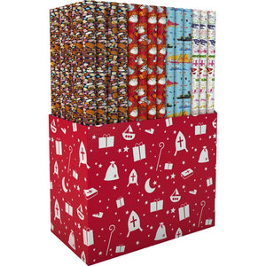 IG design -  Inpakpapier sint 46.5x250cm assorti