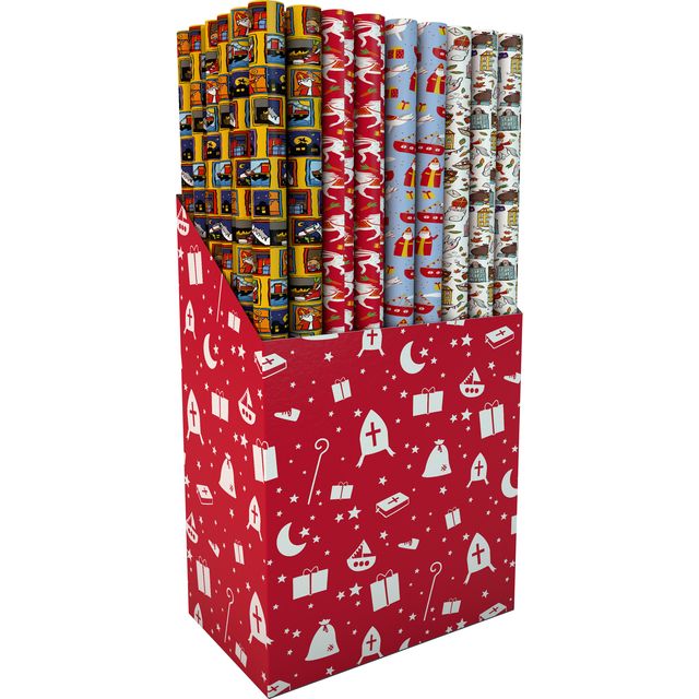 IG design -  Inpakpapier sint 200x70cm assorti
