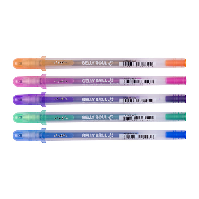 Sakura - Gel Writer Gelly Roll Silver Shadow Set mit 5 Farben | 6 Stück