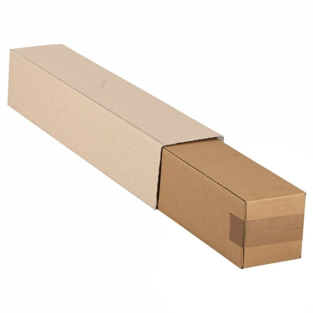 IEZZY - Tube carré 750x120x120mm fond marron | 20 pièces