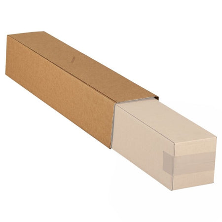 IEZZY - Tube carré 750x126x126mm couvercle marron | 20 pièces