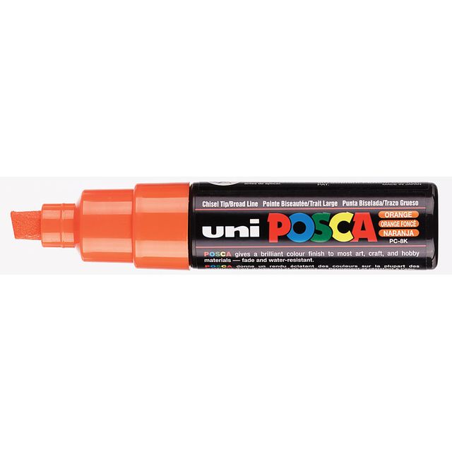 Posca - Paintmarker Uni PC8K breit diagonal dunkelorange