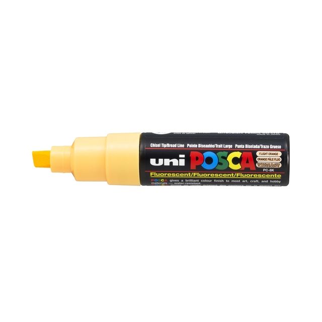 Posca - Marqueur Uni PC8K diagonale large orange fluo clair