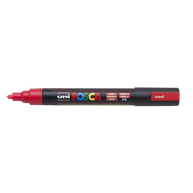 Posca -  Paintmarker uni  pc5m m fluor rood | 6 stuks