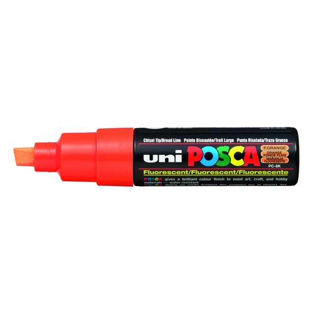 Posca - Paintmarker Uni PC8K breit abgeschrägt fluoreszierendes Orange