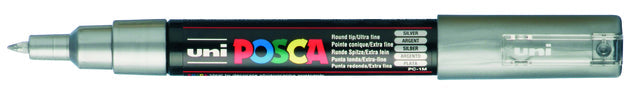 POSCA - UNI POCA Paintmarker PC -1mc, 0,7 mm, Silber