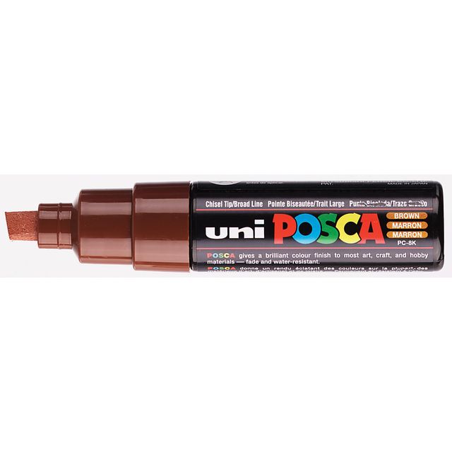 Posca - Marqueur Uni PC8K diagonale large marron