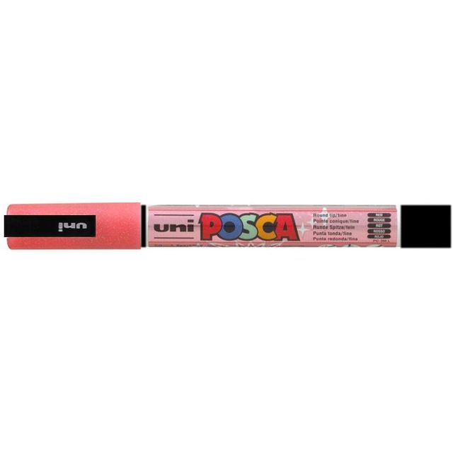 Posca - Paintmarker Uni PCfine rouge pailleté