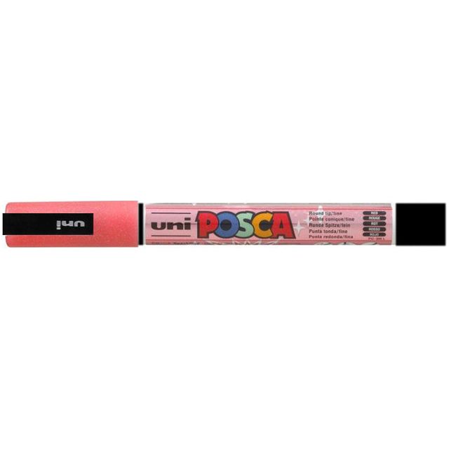 Posca - Verfstift posca pc3m f glitter rood