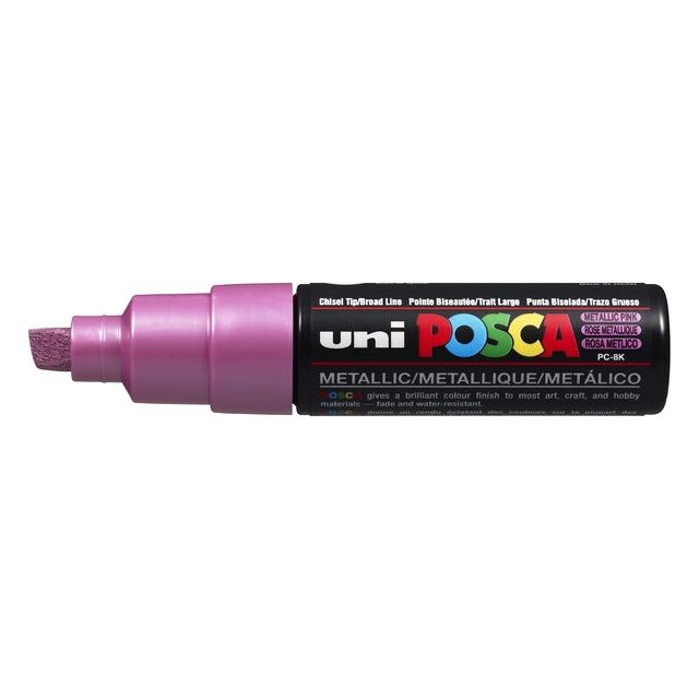 POSCA - POSCA PC8K B Slanting Metallic Pink