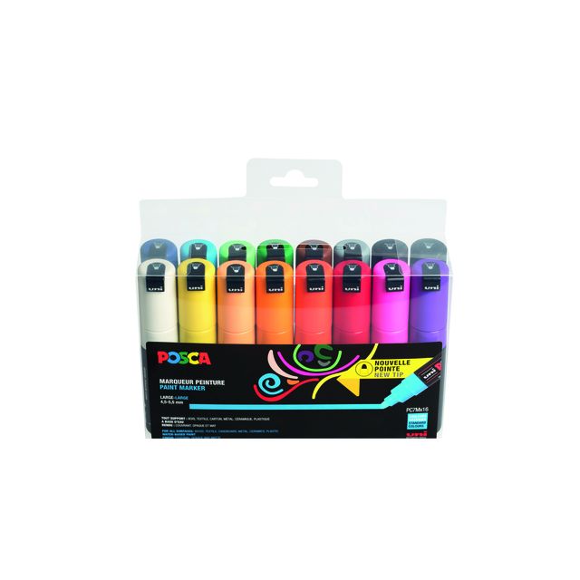 Posca -  Paintmarker uni  pc7m b 16st assorti