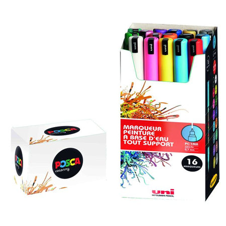 Posca -  Paintmarker uni  pc1mr ef 16st assorti