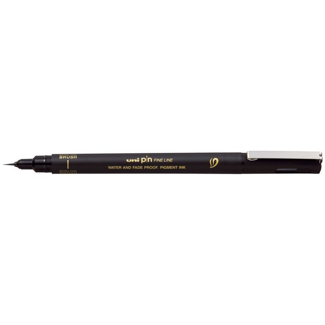 Uni-ball -  Fineliner pin brush ef zwart