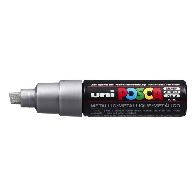 Posca - Marqueur Uni PC8K diagonale large argent
