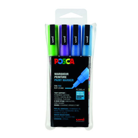 Posca -  Paintmarker uni  pc3m f 4st glitter koel