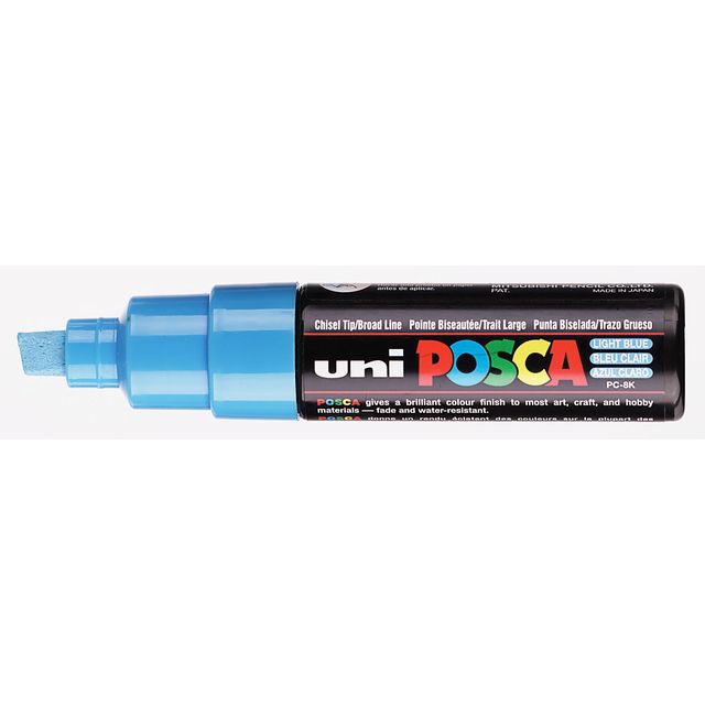 Posca - Marqueur Uni PC8K large inclinaison bleu clair