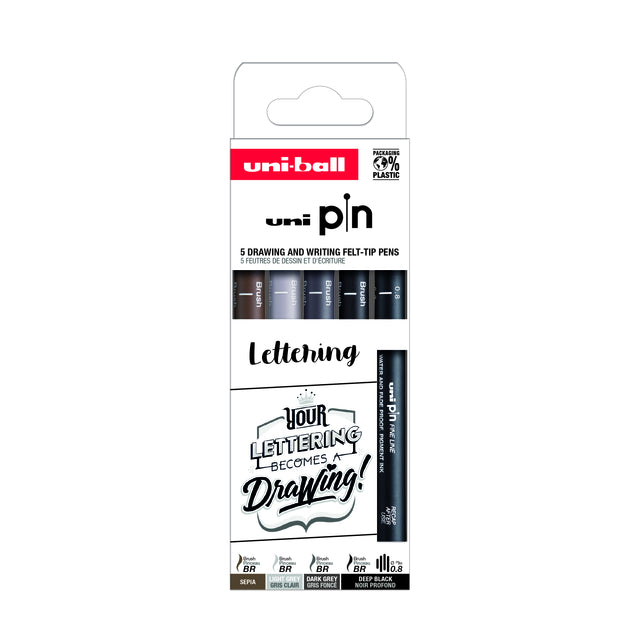 Uni-ball -  Fineliner pin musthave handlettering ass