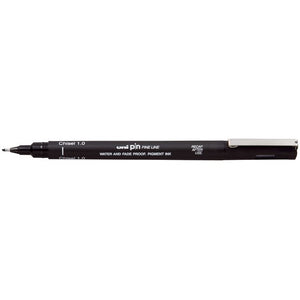 Uni-ball - Fineliner Pin pointe biseautée 1mm noir
