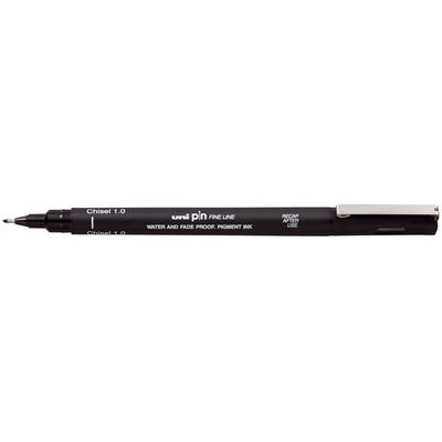 Uni-ball - Fineliner Pin pointe biseautée 1mm noir