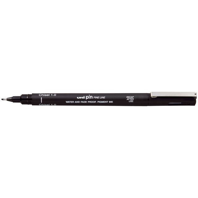 Uni -ball - Fineliner Pin Beitelpunt 1mm schwarz