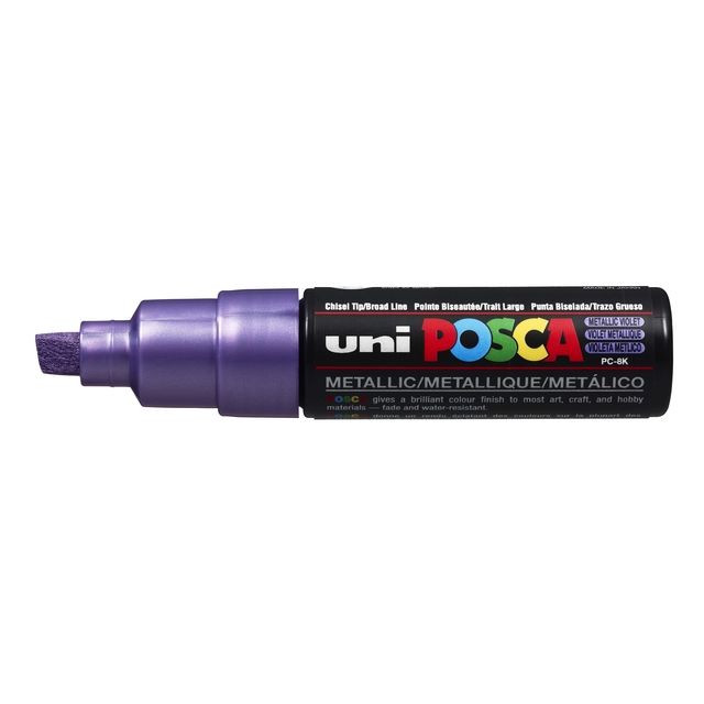 Posca -  Paintmarker Uni  PC8K breed schuin metallic paars