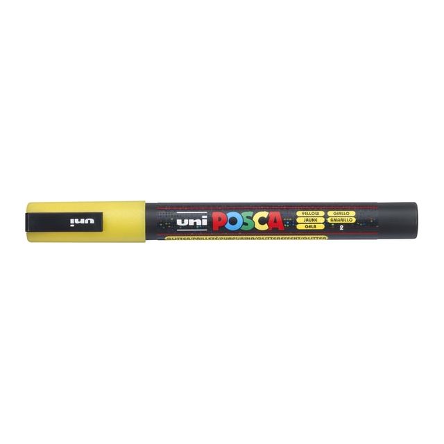 Posca - Verfstift posca pc3m f glitter geel