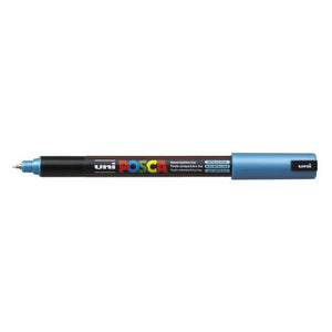 Posca - Paintmarker Uni PC1MR extra feines Metallic-Blau