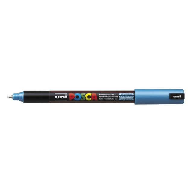 Posca - Marqueur Uni PC1MR extra fin bleu métallisé
