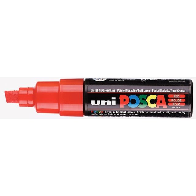 Posca - Paintmarker Uni PC8K breit diagonal rot