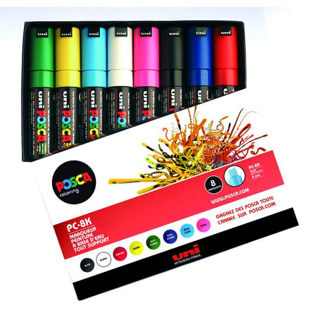 Posca -  Paintmarker uni  pc8k b schuin 8st assorti