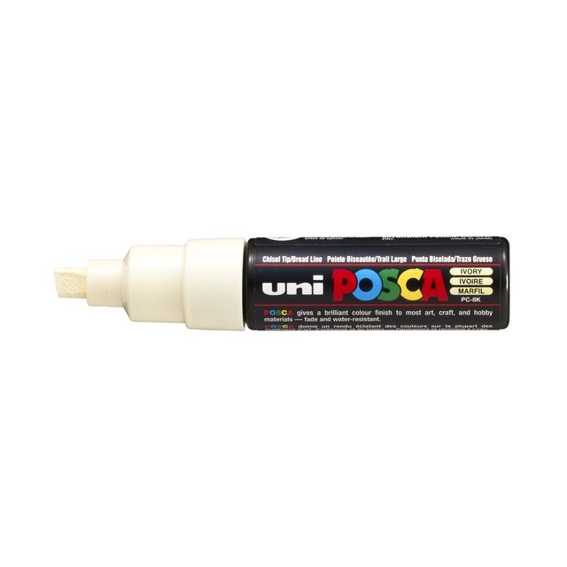 Posca - Marqueur Uni PC8K diagonale large ivoire