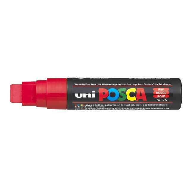 Posca - Marqueur Uni PC17K rectangle extra large rouge