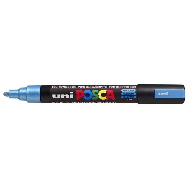 Posca -  Paintmarker Uni  PC5M medium metallic blauw