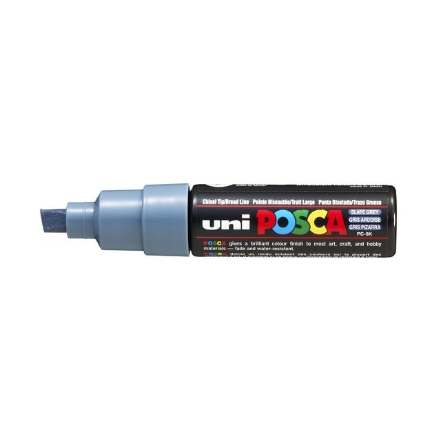 Posca - Marqueur Uni PC8K large inclinaison gris ardoise