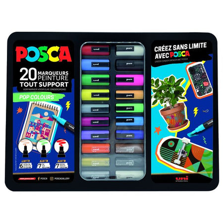 Posca -  Paintmarker uni  pop colours metalen 20st